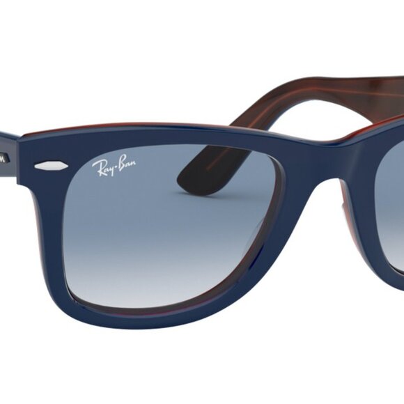 Ray-Ban Wayfarer Color Mix RB2140 12783F Top Blue On Red Havana - Picture 8 of 12